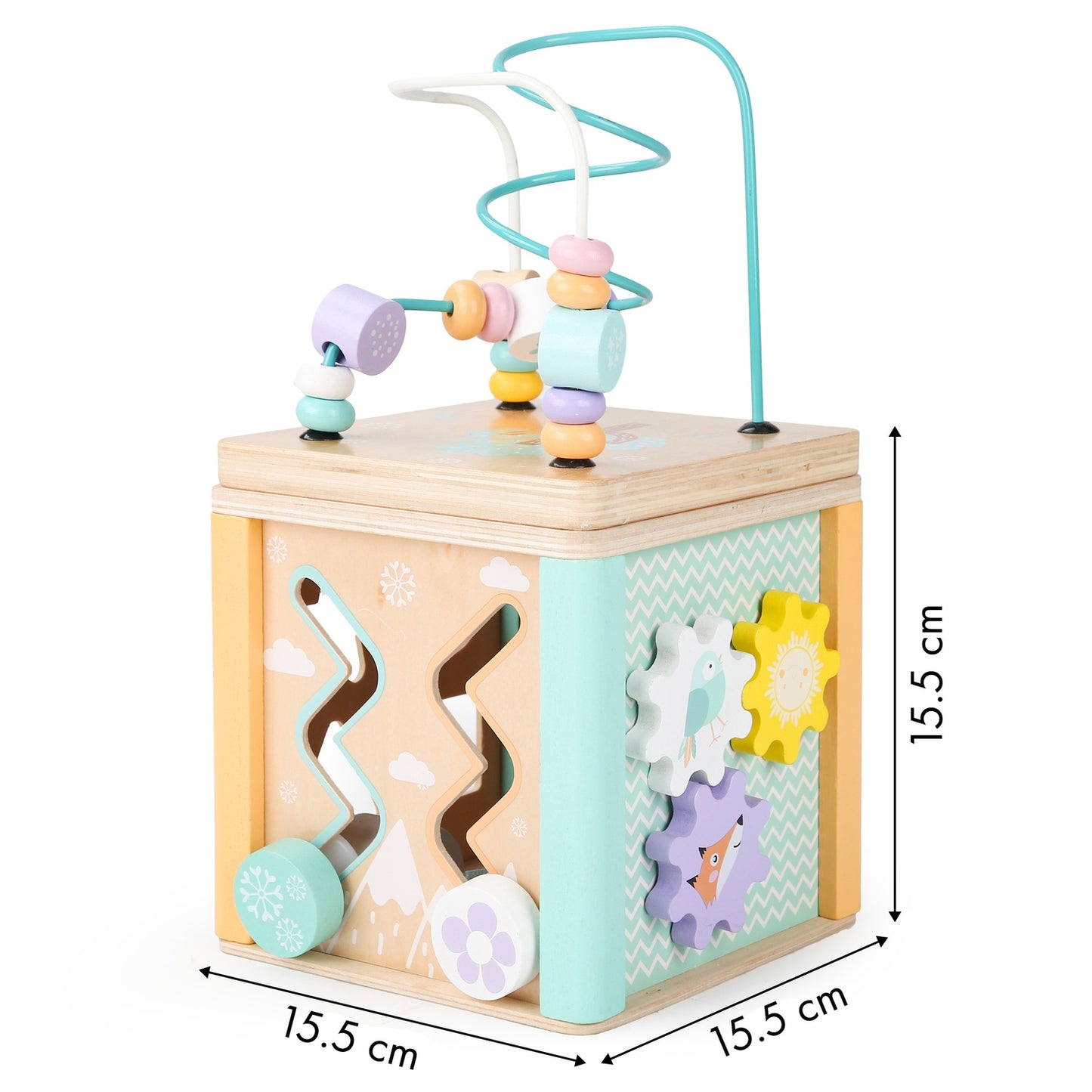 Wooden educational cube, sorter Ecotoys