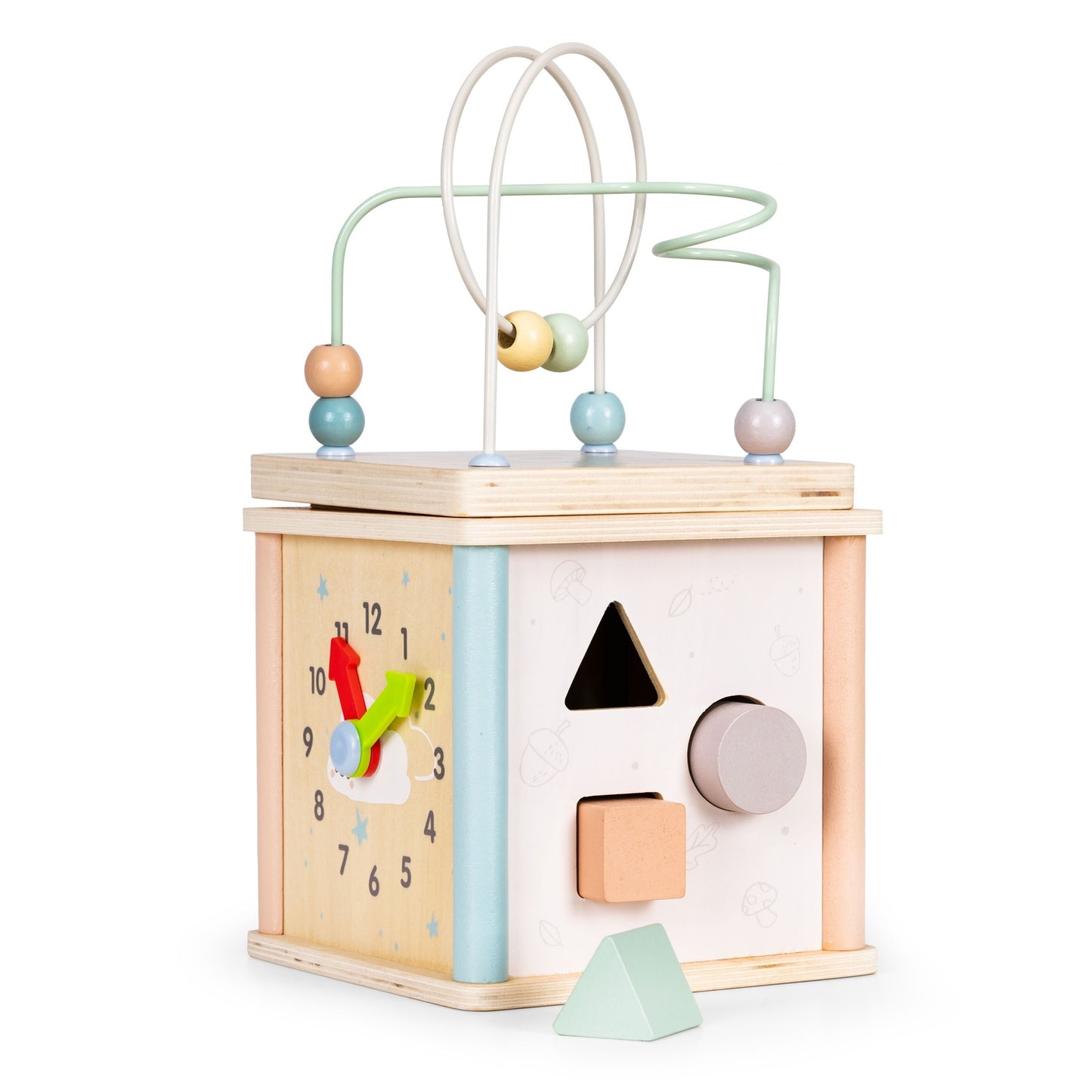 Wooden educational cube sorter Ecotoys blocks