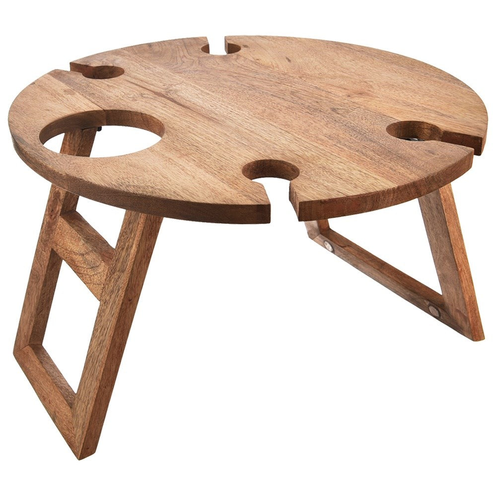 Wooden folding picnic wine table MANGO 39.5x24.5cm