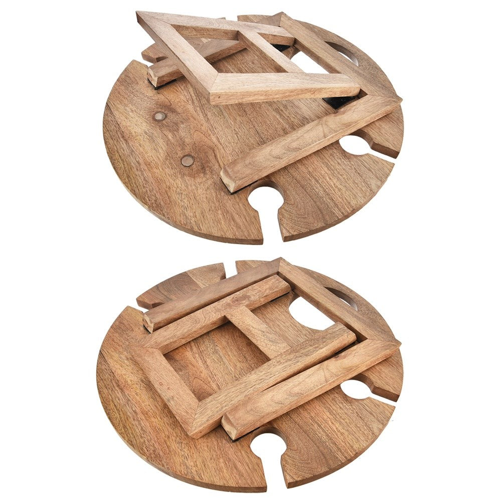Wooden folding picnic wine table MANGO 39.5x24.5cm