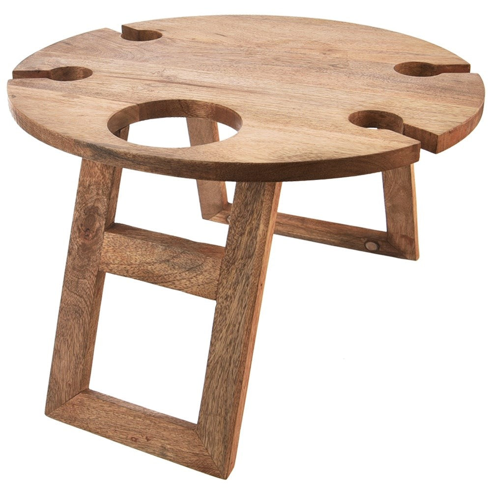 Wooden folding picnic wine table MANGO 39.5x24.5cm