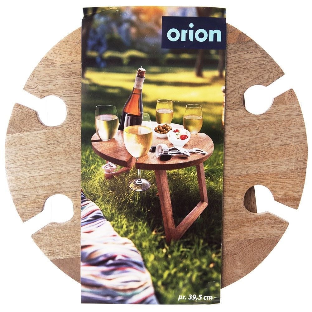 Wooden folding picnic wine table MANGO 39.5x24.5cm