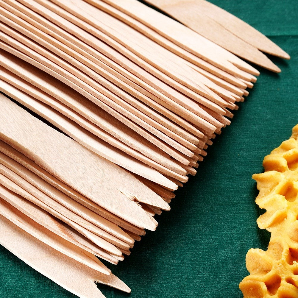 Wooden french fries snack forks 8.5 cm 50 pcs.