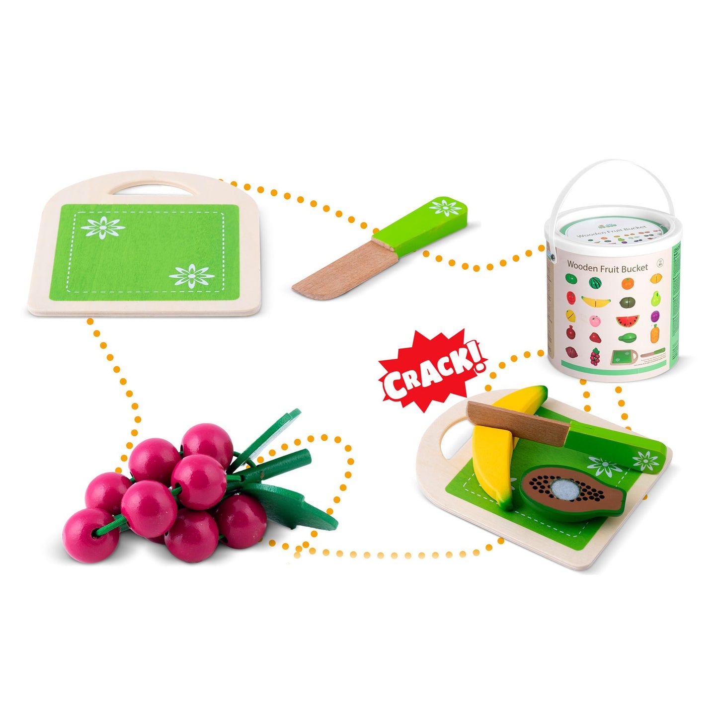 Wooden fruit cutting toy RK-872 Ricokids