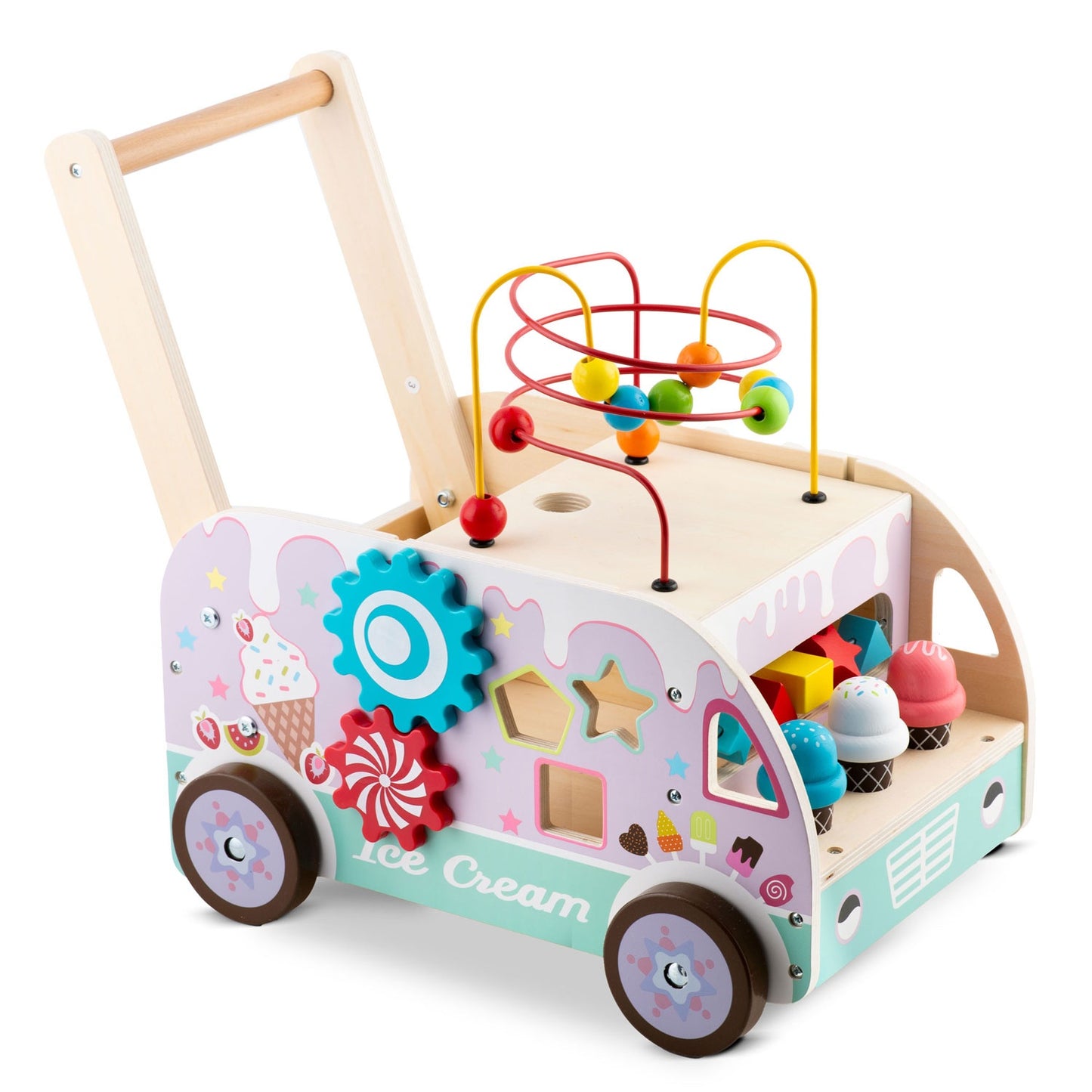 Wooden ice cream pusher walker RK-873 Ricokids