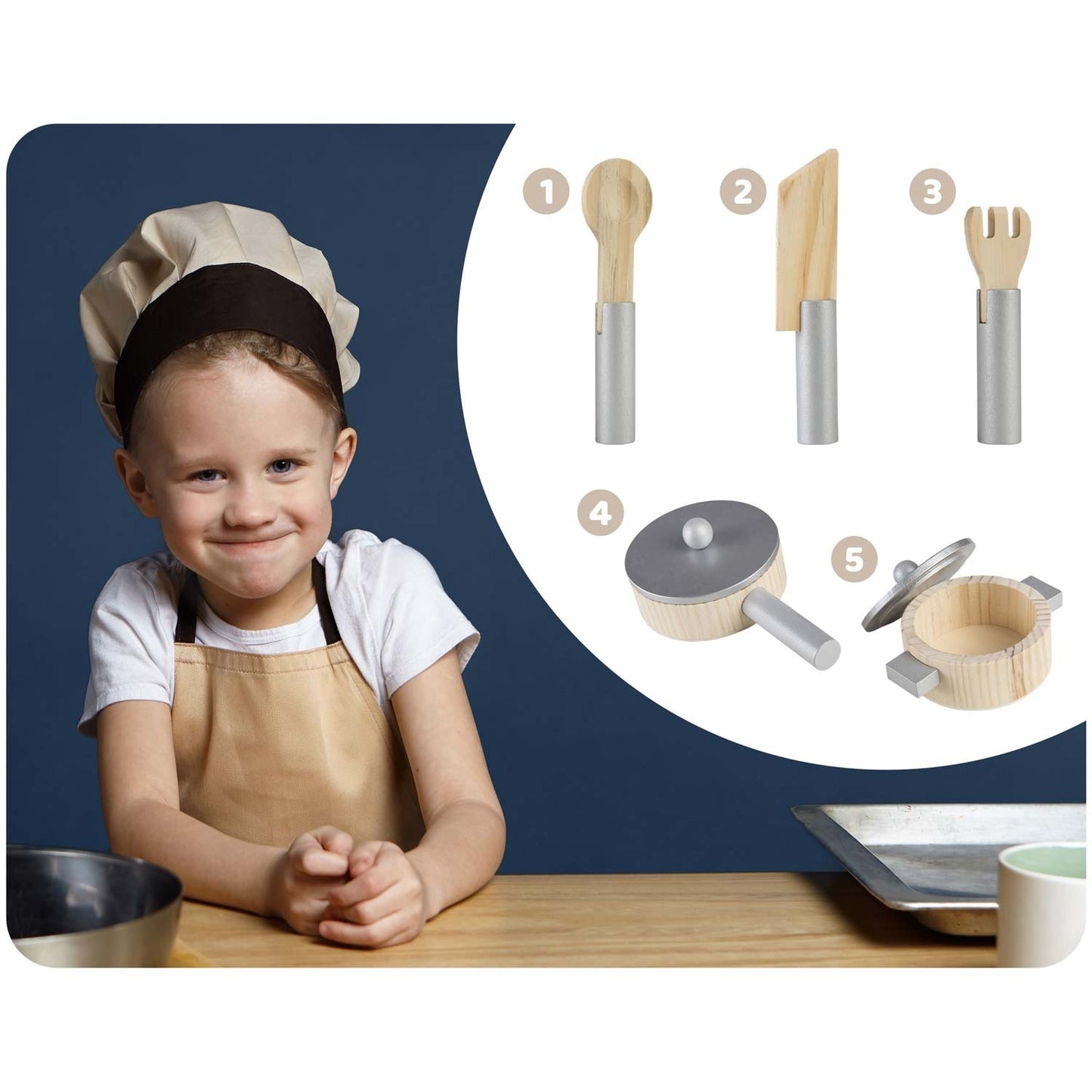 Wooden kitchen for children 60 x 30 x 85 cm