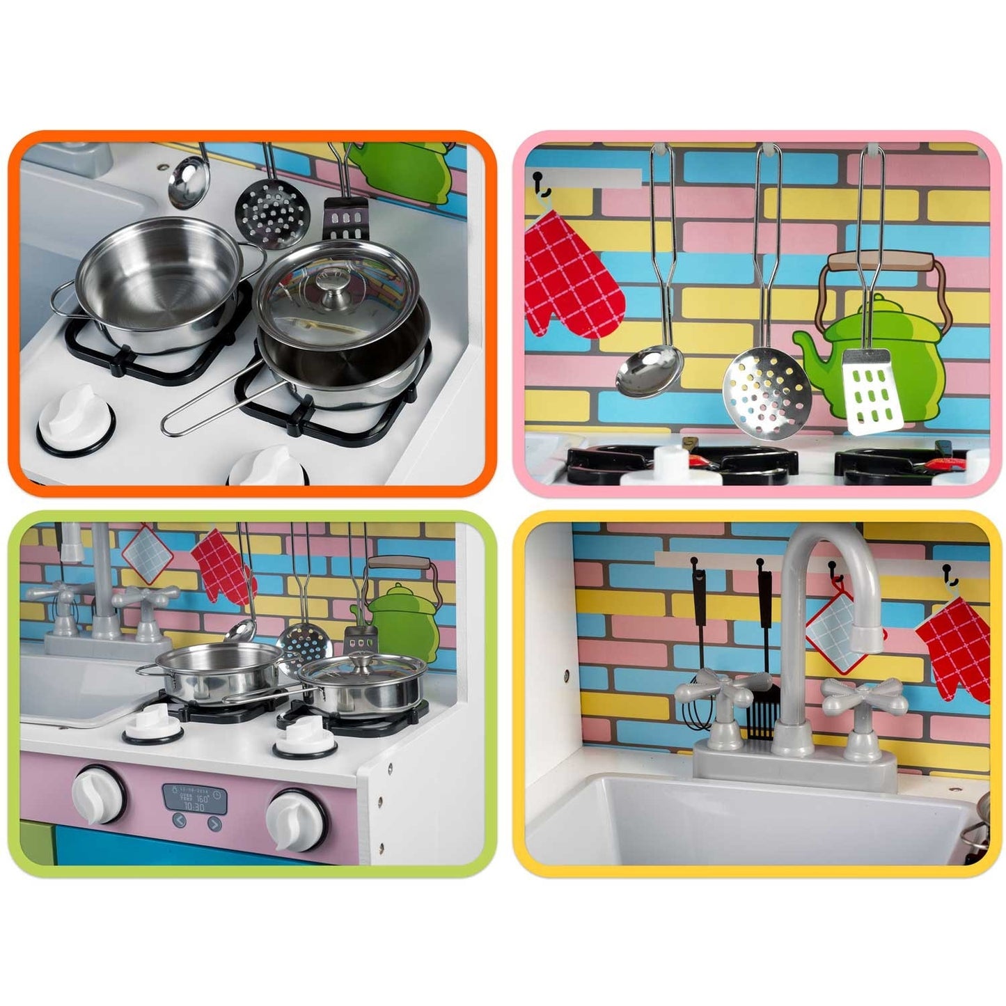 Wooden kitchen for children - large with accessories