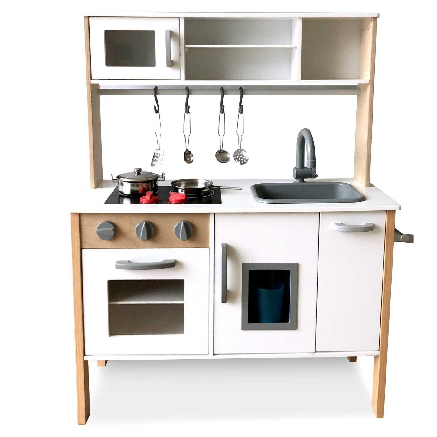 Wooden kitchen for children - retro with accessories