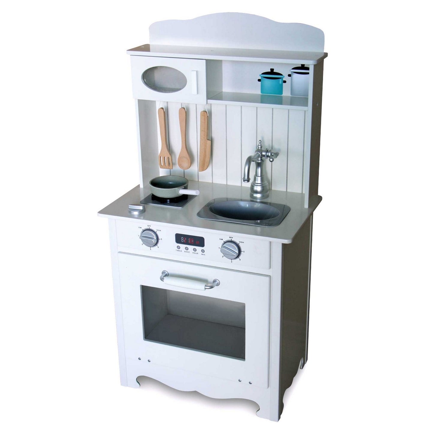 Wooden kitchen for children - retro with accessories
