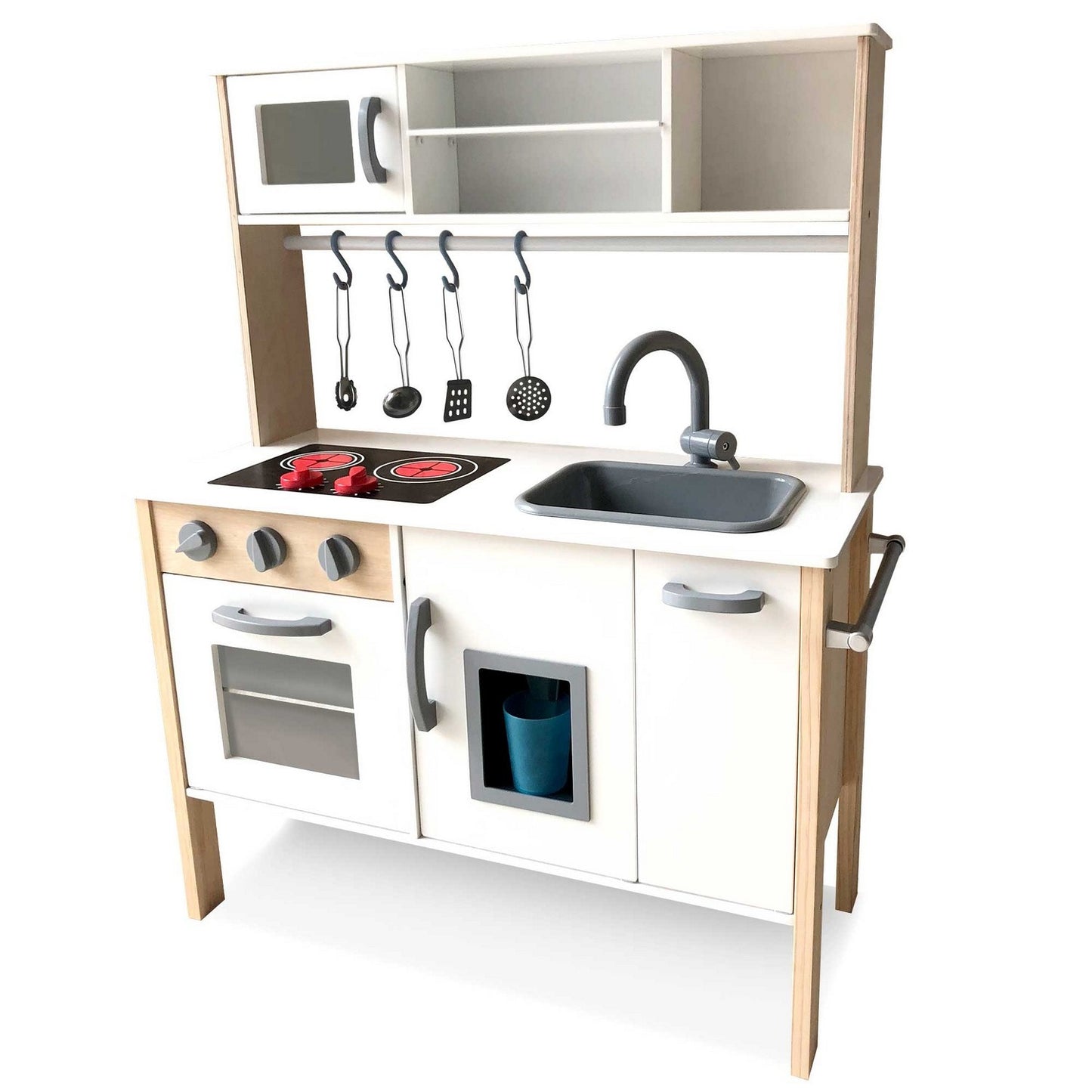 Wooden kitchen for children - retro with accessories