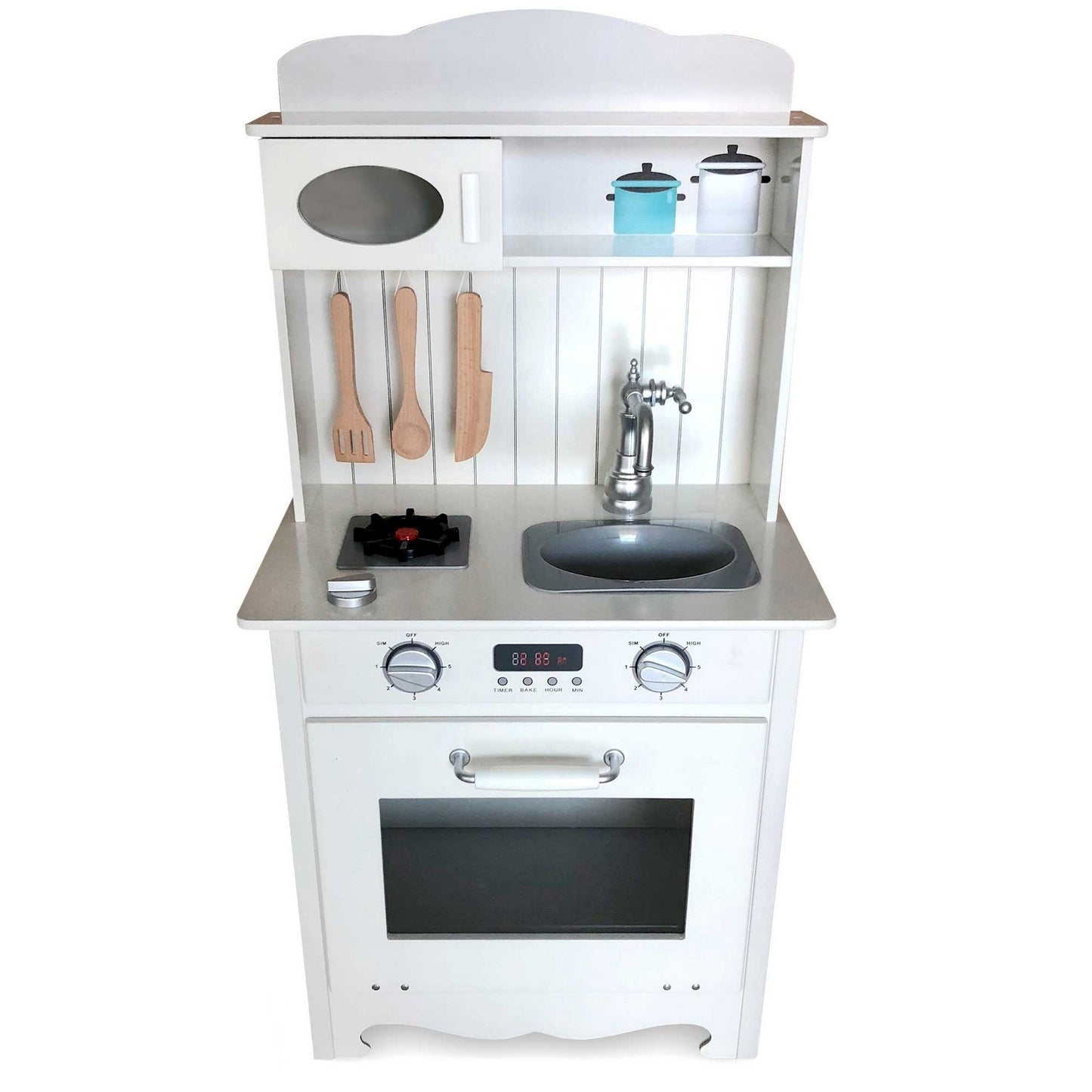 Wooden kitchen for children - retro with accessories
