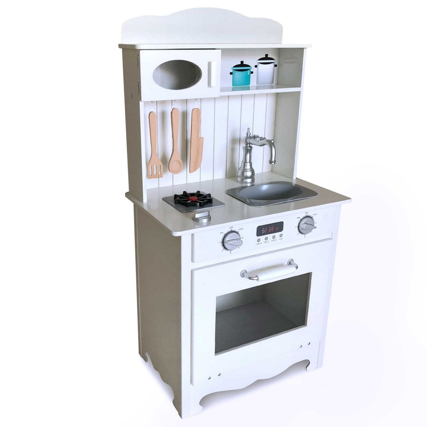 Wooden kitchen for children - retro with accessories