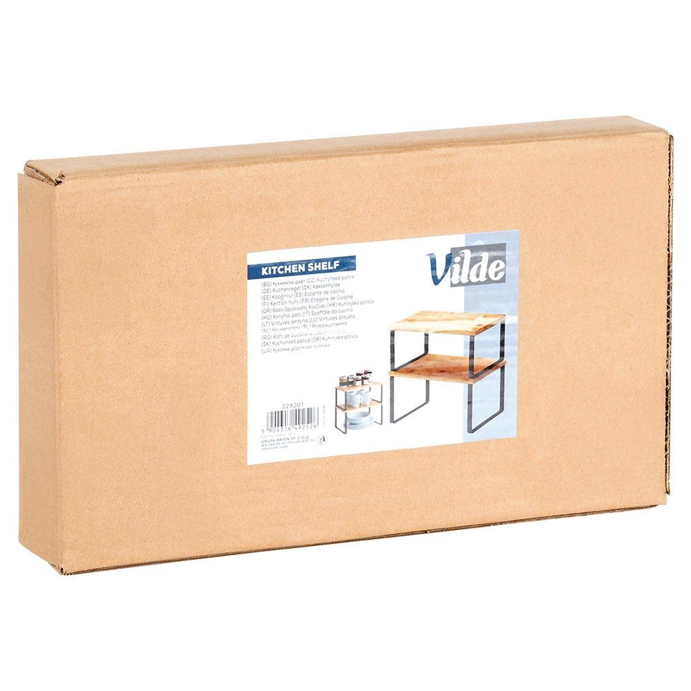 Wooden kitchen shelf 33.5x19.5x16 cm / 33.5x18.5x13.5 cm 2 pcs.