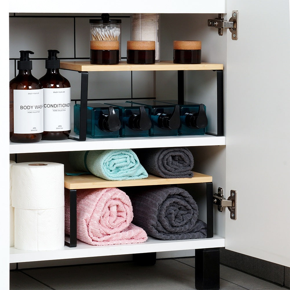 Wooden kitchen shelf 33.5x19.5x16 cm / 33.5x18.5x13.5 cm 2 pcs.