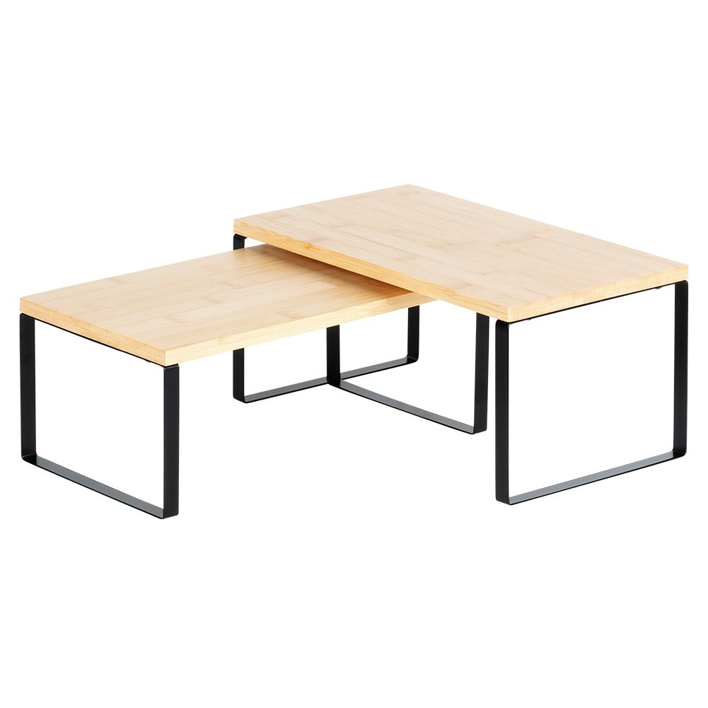 Wooden kitchen shelf 33.5x19.5x16 cm / 33.5x18.5x13.5 cm 2 pcs.