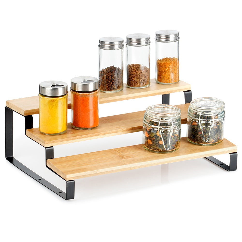 Wooden kitchen shelf, 3-level, 32x23.5x9.6cm