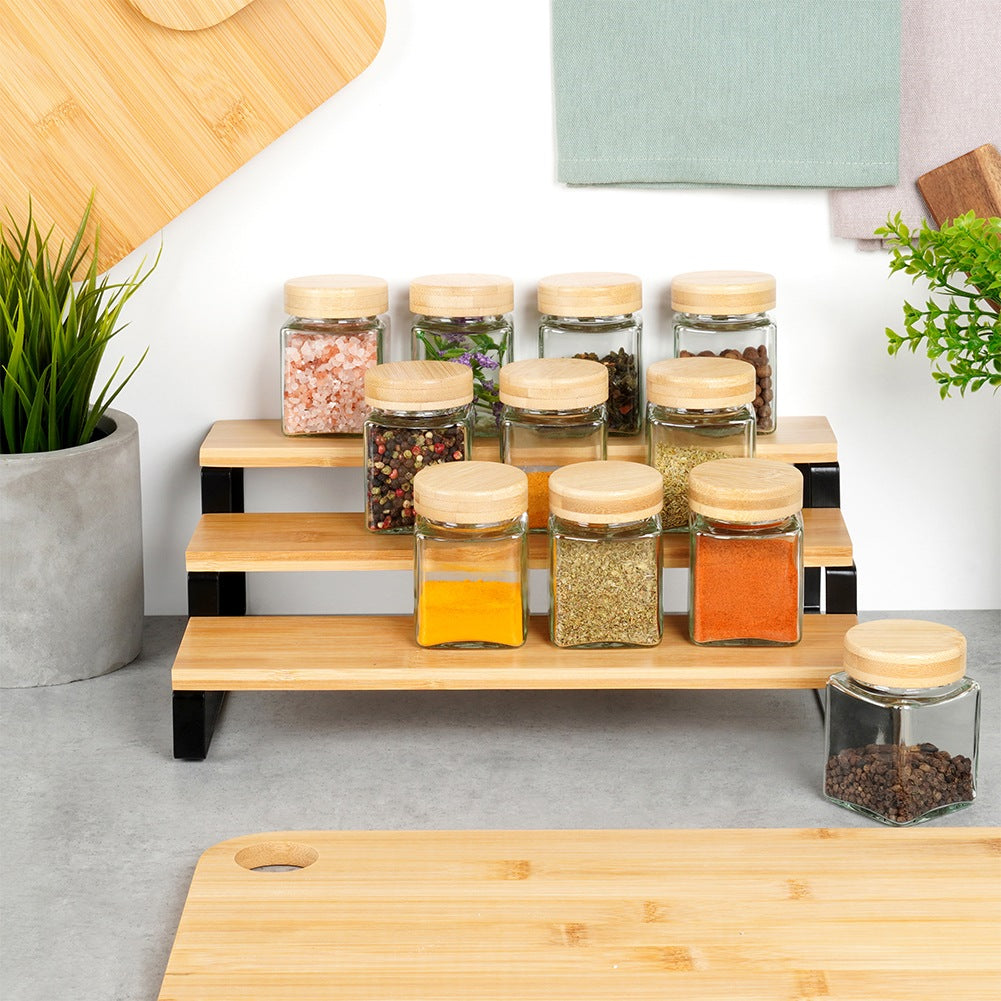 Wooden kitchen shelf, 3-level, 32x23.5x9.6cm
