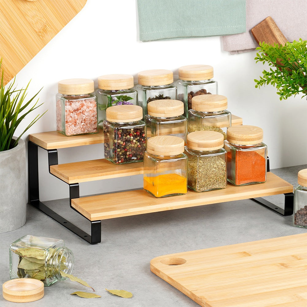 Wooden kitchen shelf, 3-level, 32x23.5x9.6cm
