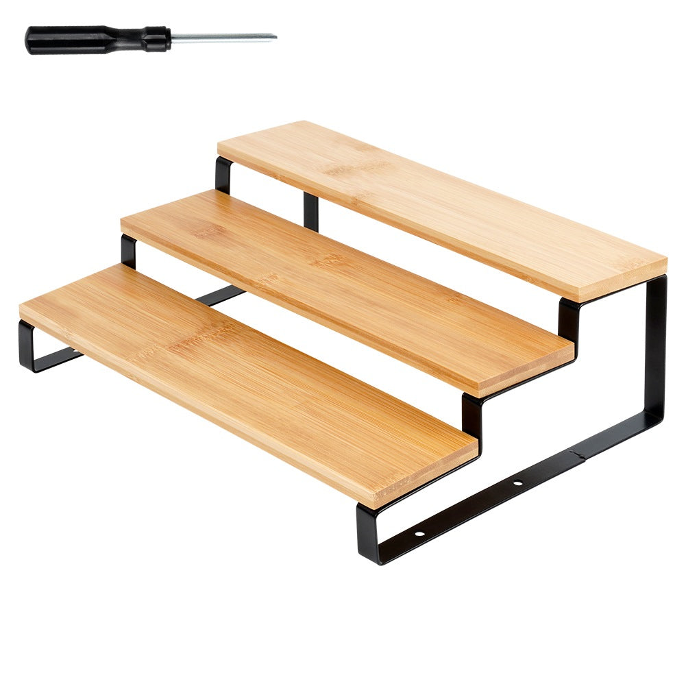 Wooden kitchen shelf, 3-level, 32x23.5x9.6cm