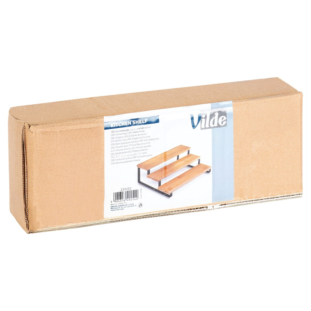Wooden kitchen shelf, 3-level, 32x23.5x9.6cm
