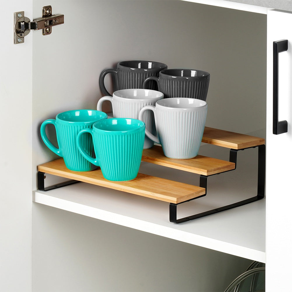 Wooden kitchen shelf, 3-level, 32x23.5x9.6cm