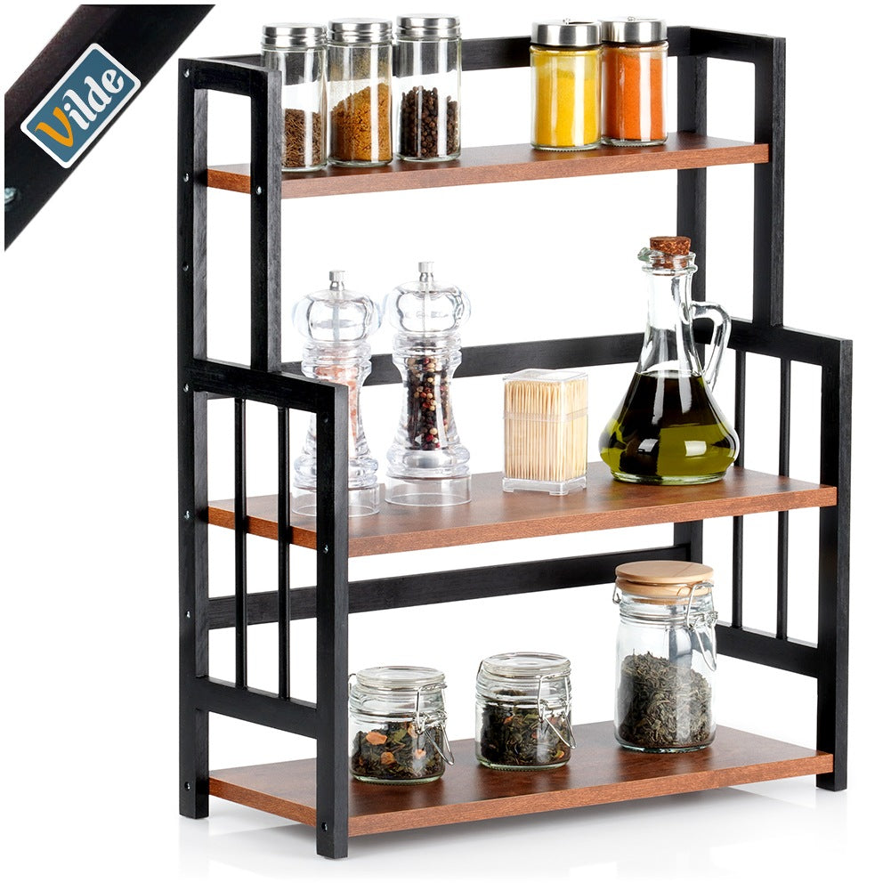 Wooden kitchen shelf, 3-level, 41.5x18.5x50 cm