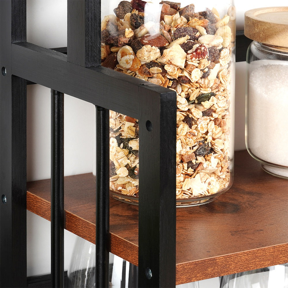 Wooden kitchen shelf, 3-level, 41.5x18.5x50 cm