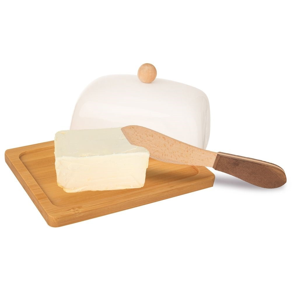 Wooden knife for butter, jam, fat and cheese
