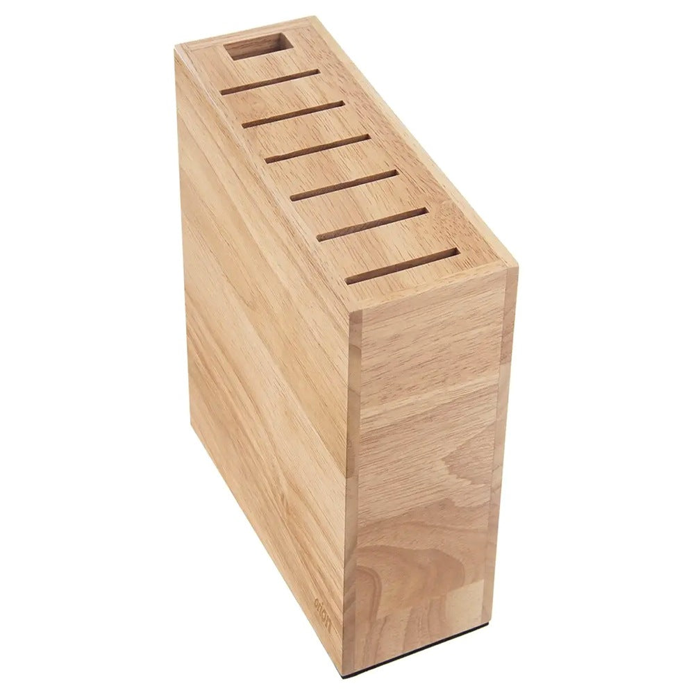 Wooden knife stand with compartments