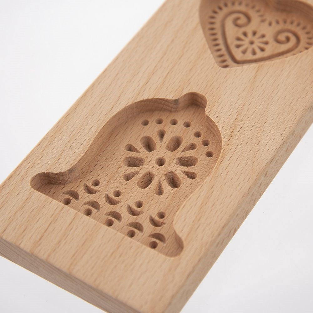 Wooden mold for beautiful patterns on cakes and gingerbread