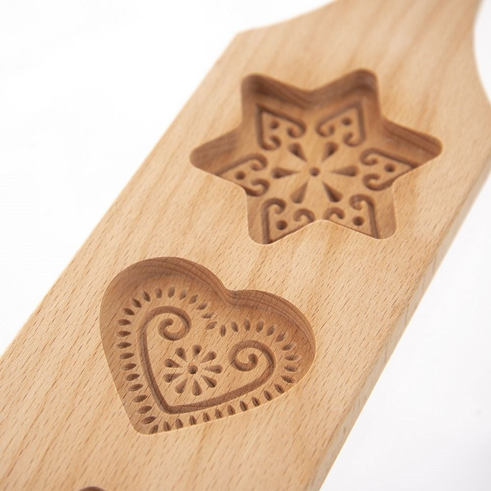 Wooden mold for beautiful patterns on cakes and gingerbread