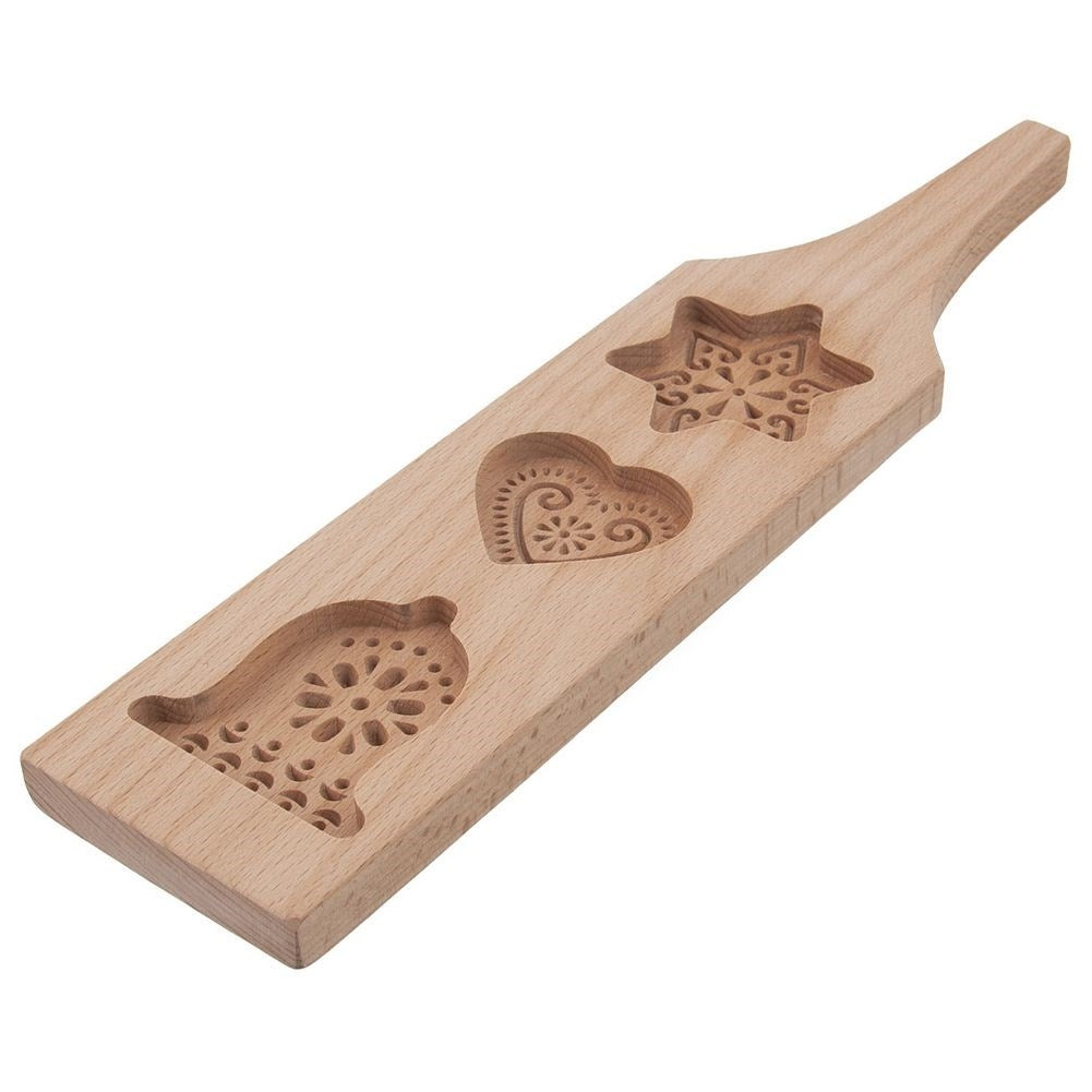 Wooden mold for beautiful patterns on cakes and gingerbread