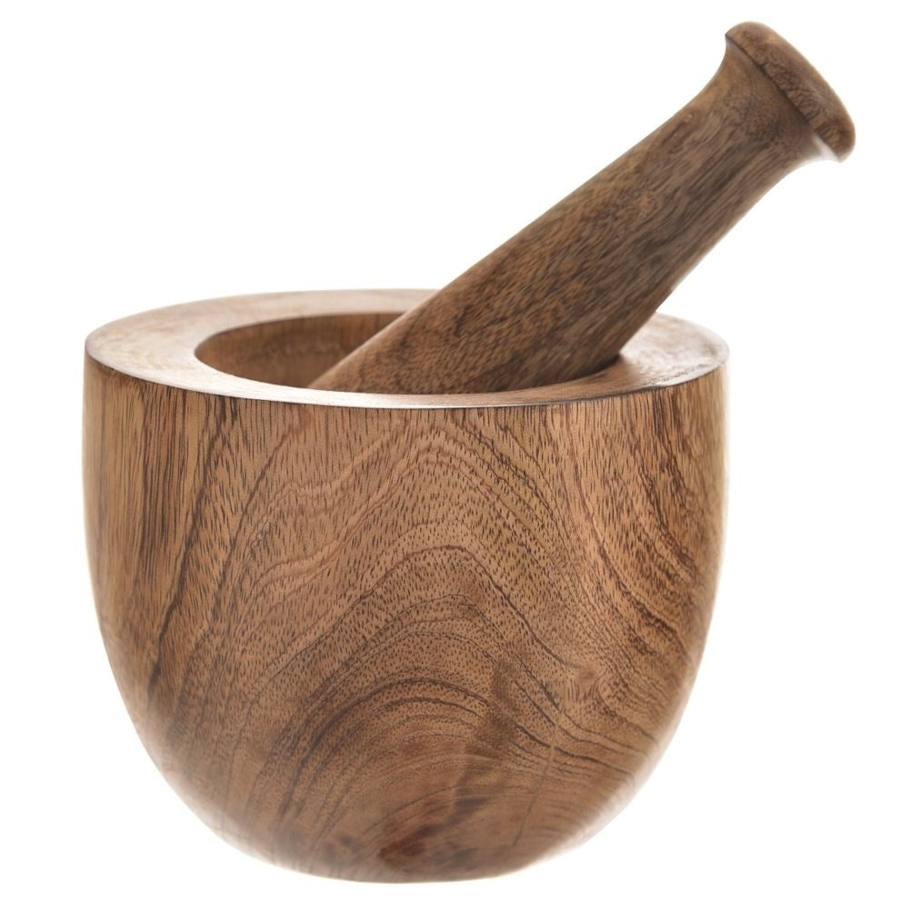 Wooden mortar for spices, herbs and nuts - durable quality