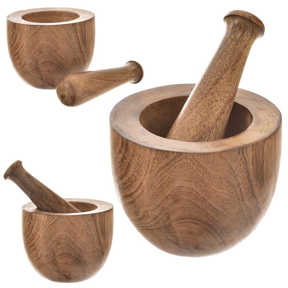 Wooden mortar for spices, herbs and nuts - durable quality