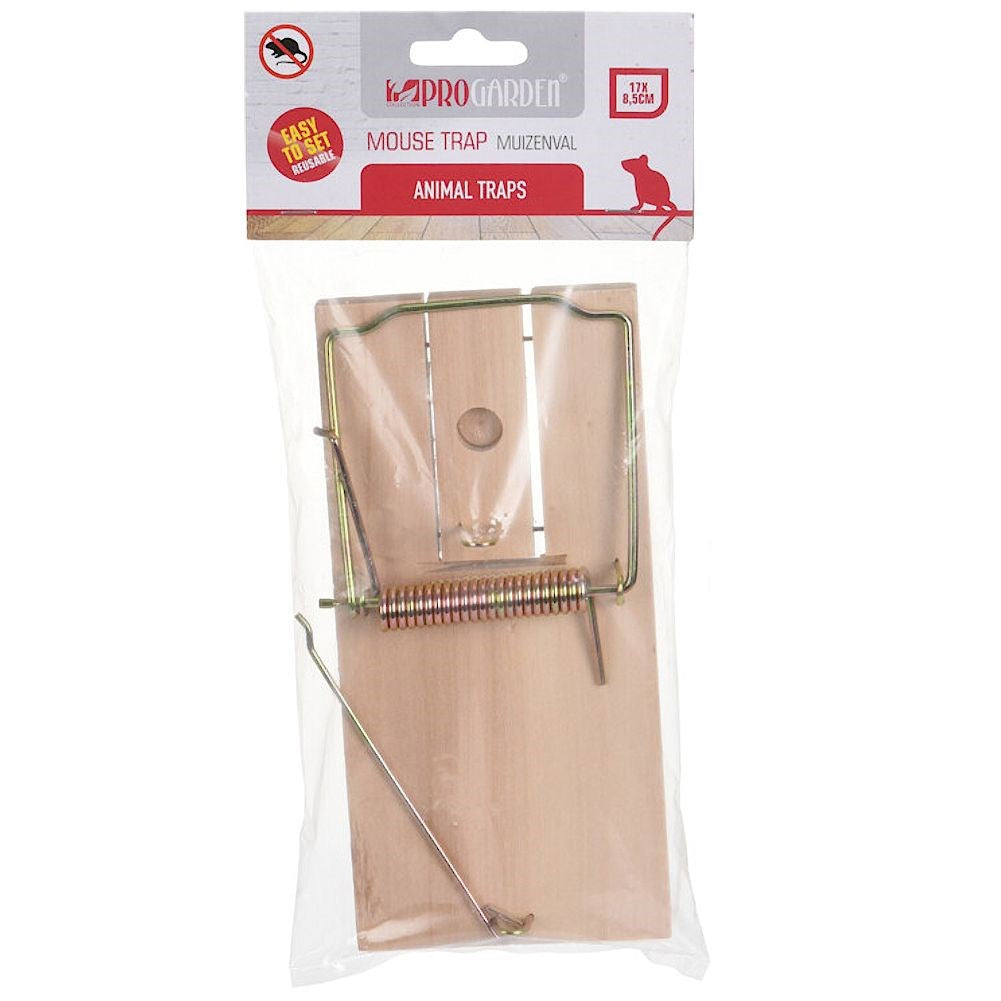 Wooden mouse trap 17.5x8.5 cm