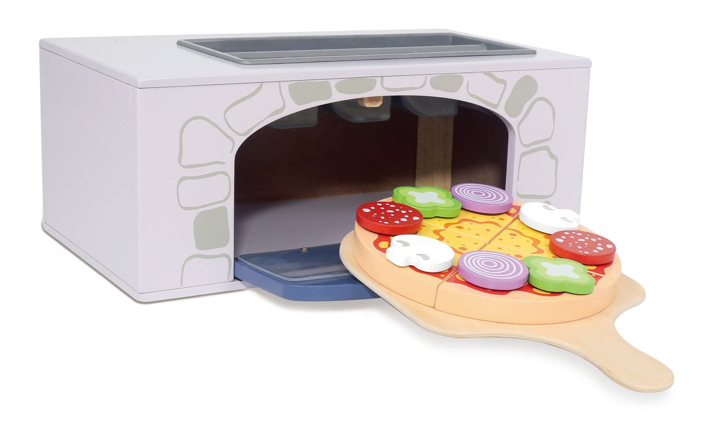 Wooden pizza oven + kitchen accessories Ecotoy