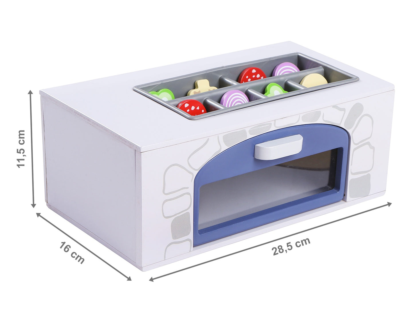 Wooden pizza oven + kitchen accessories Ecotoy