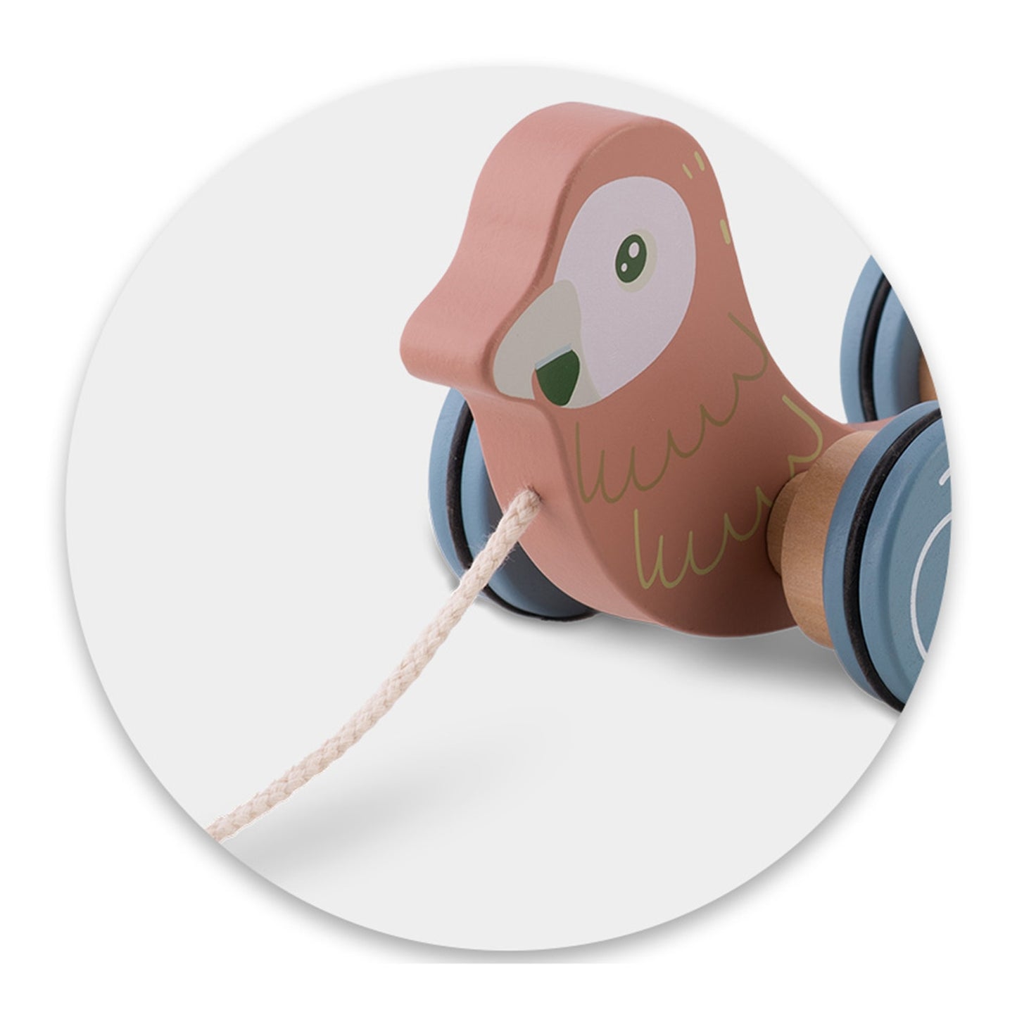 Wooden pulling toy Parrot NK-854 Nukido