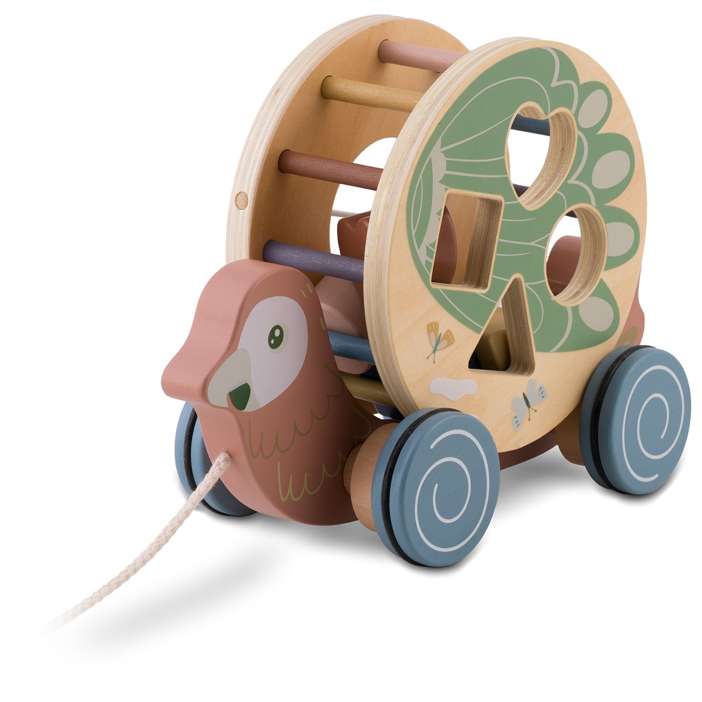 Wooden pulling toy Parrot NK-854 Nukido