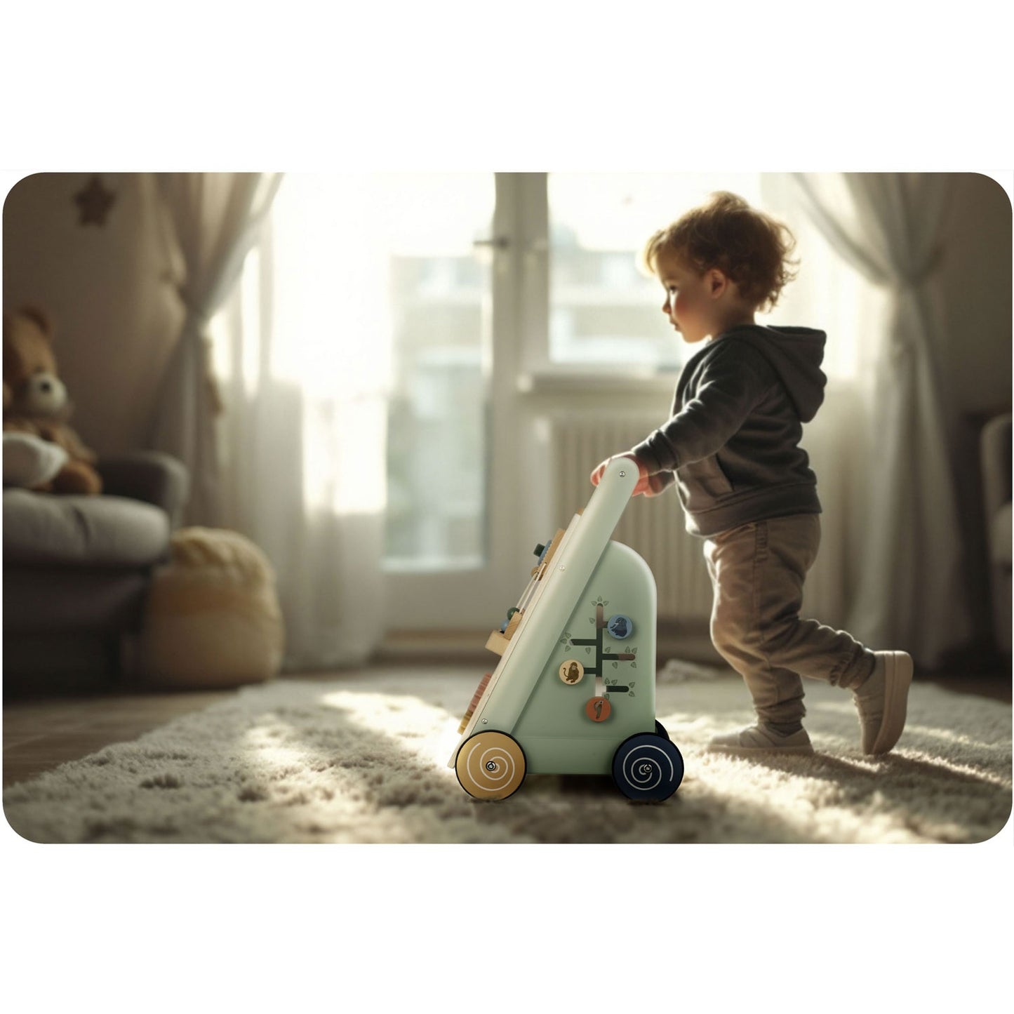Wooden push walker NK-857 Nukido