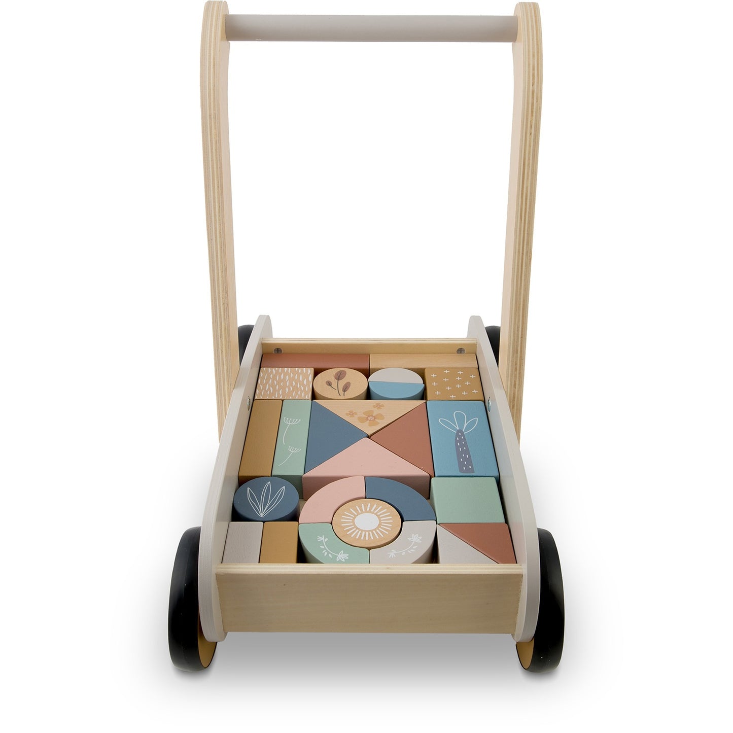 Wooden push walker with NK-856 Nukido blocks