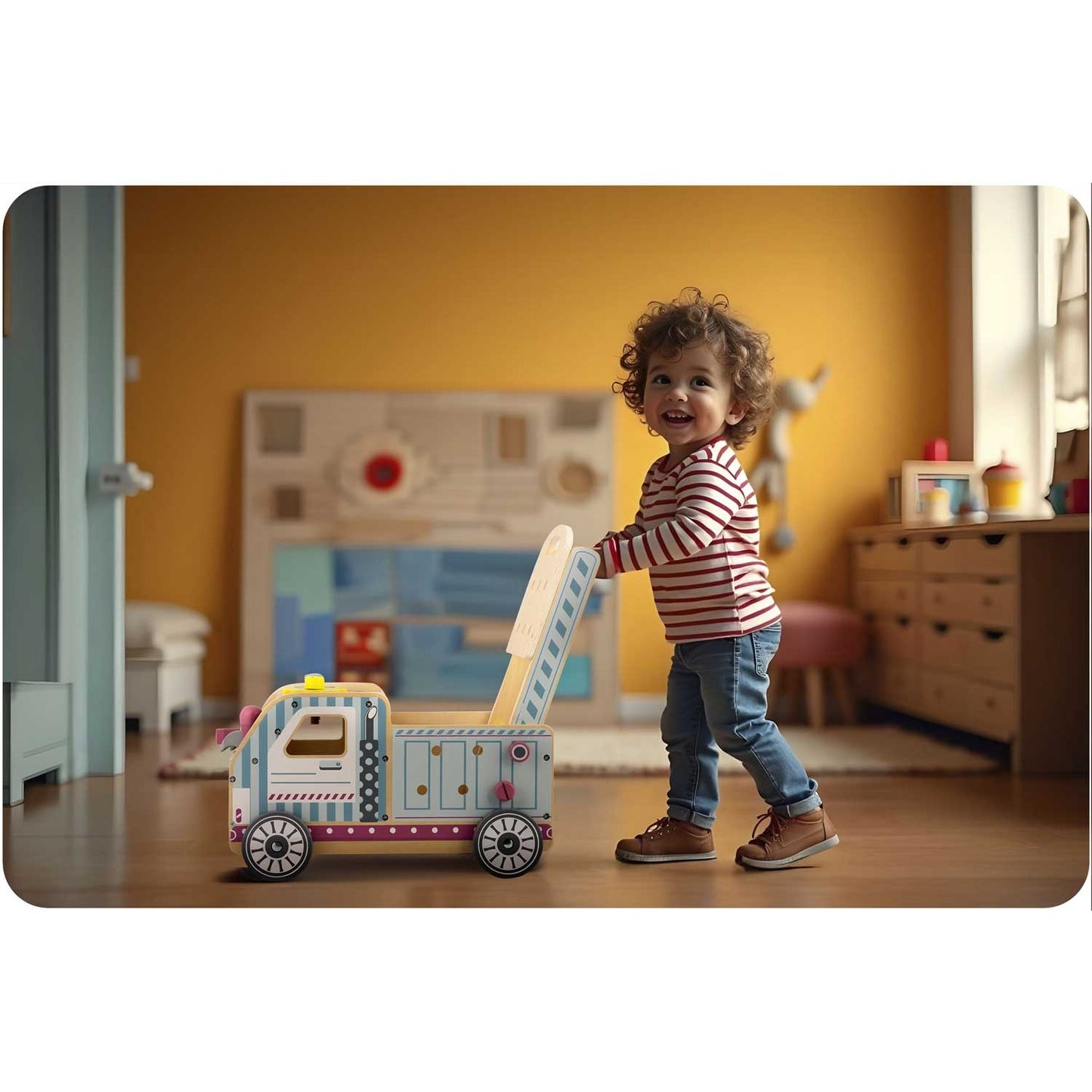 Wooden push walker with tools RK-874 Ricokids