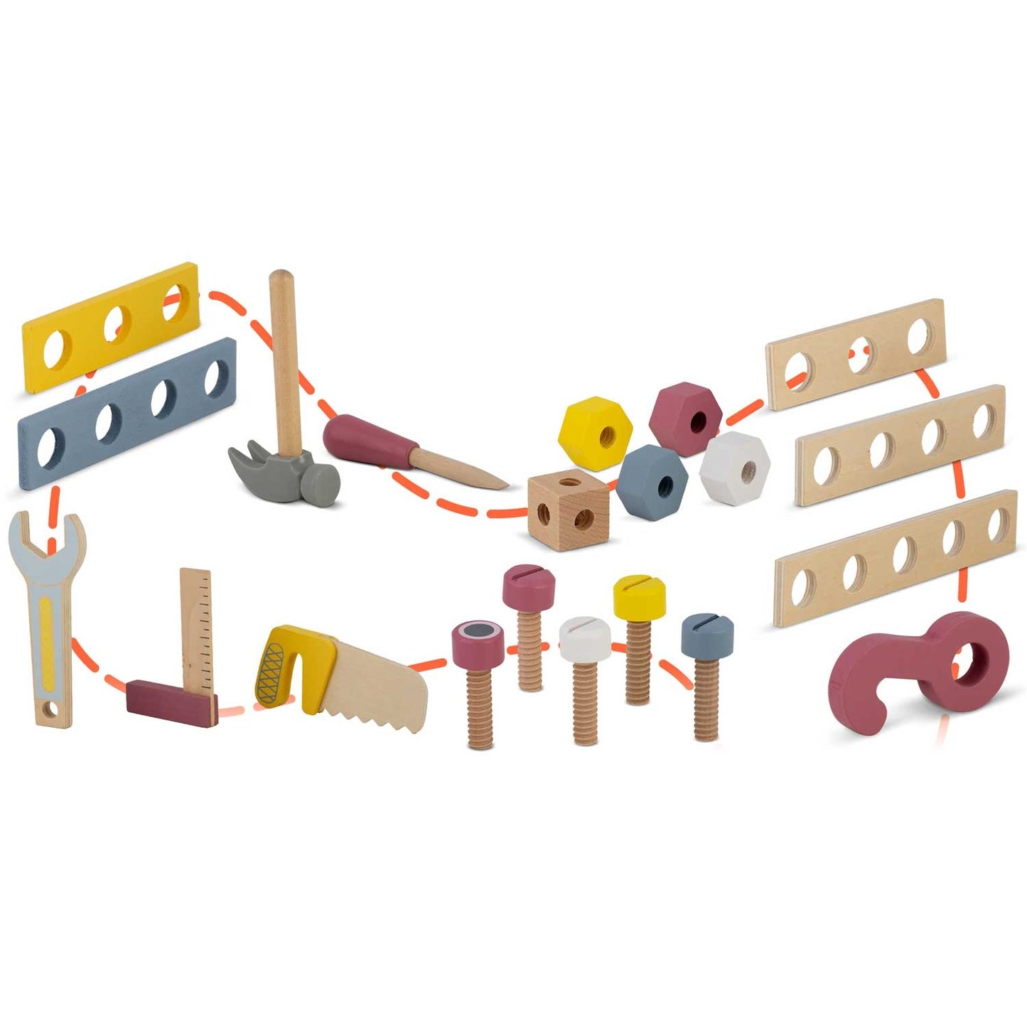 Wooden push walker with tools RK-874 Ricokids