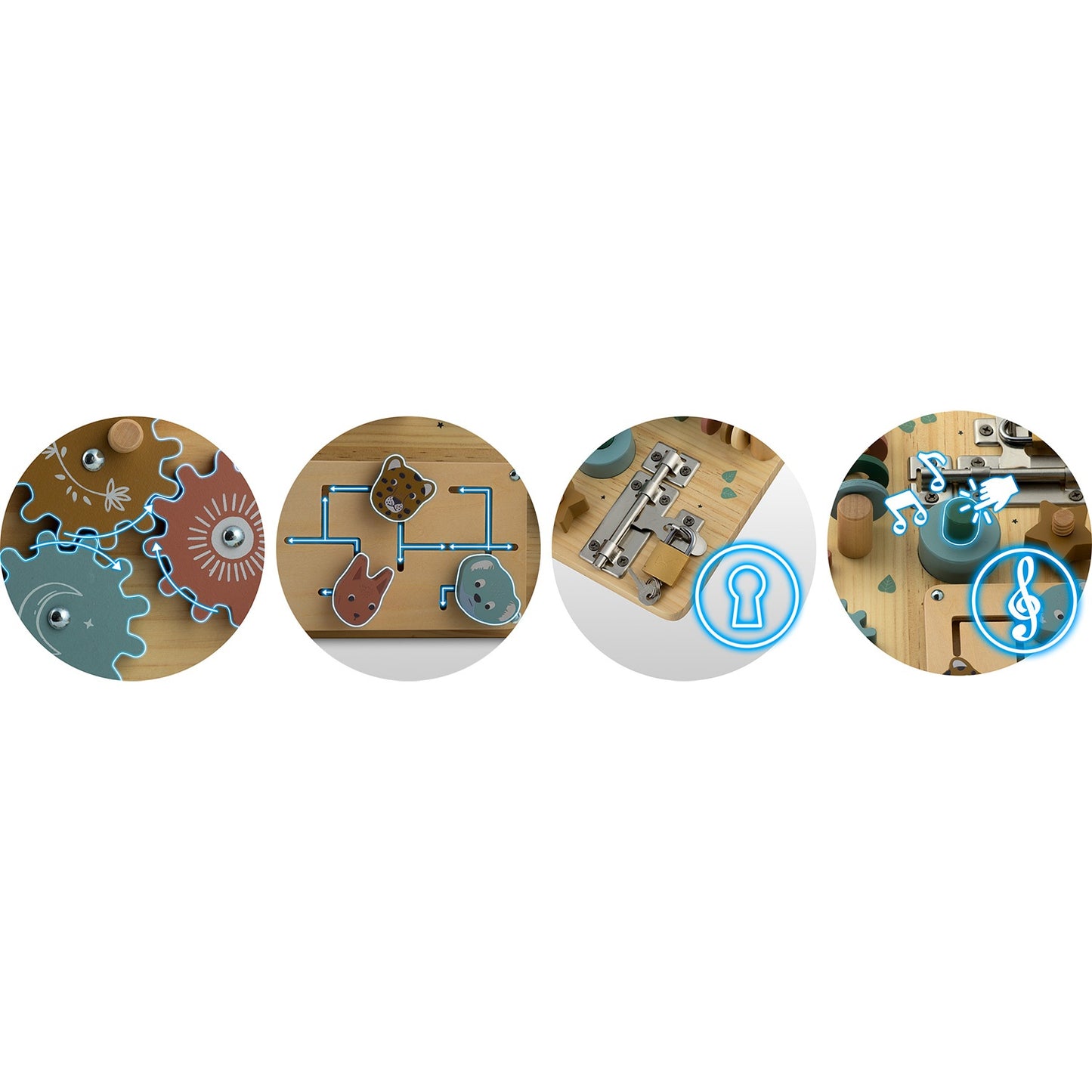 Wooden sensory board NK-859 Nukido