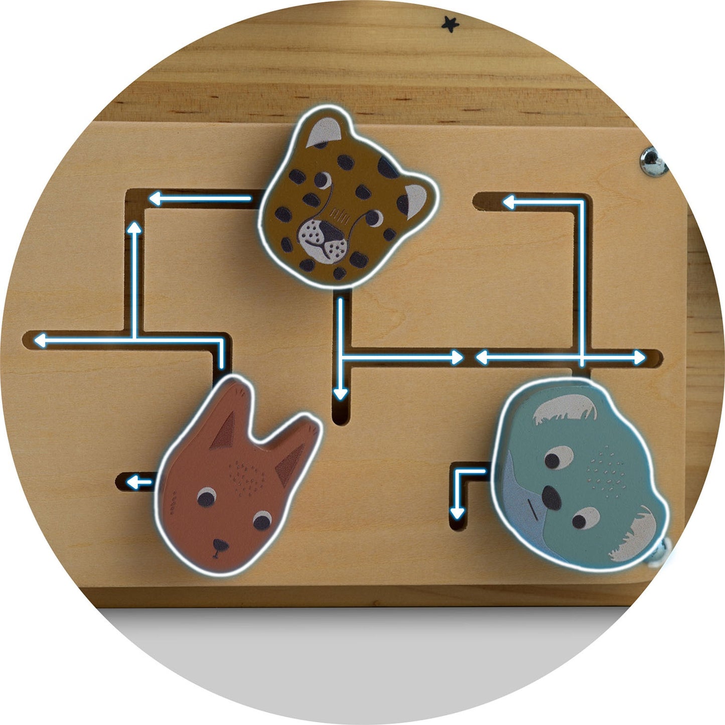 Wooden sensory board NK-859 Nukido