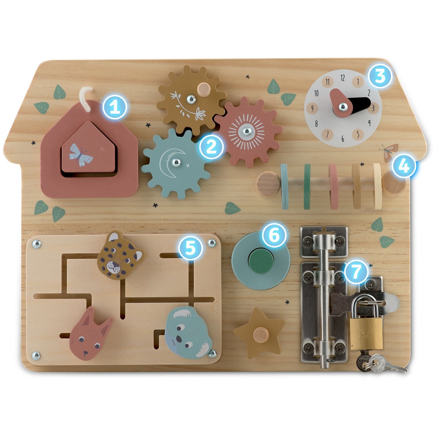 Wooden sensory board NK-859 Nukido