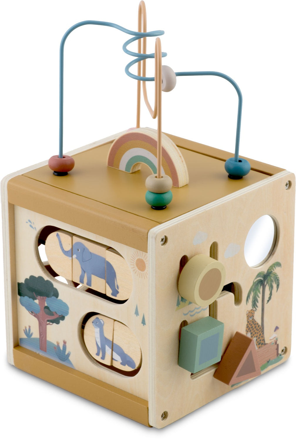 Wooden sensory cube toy NK-861 Nukido