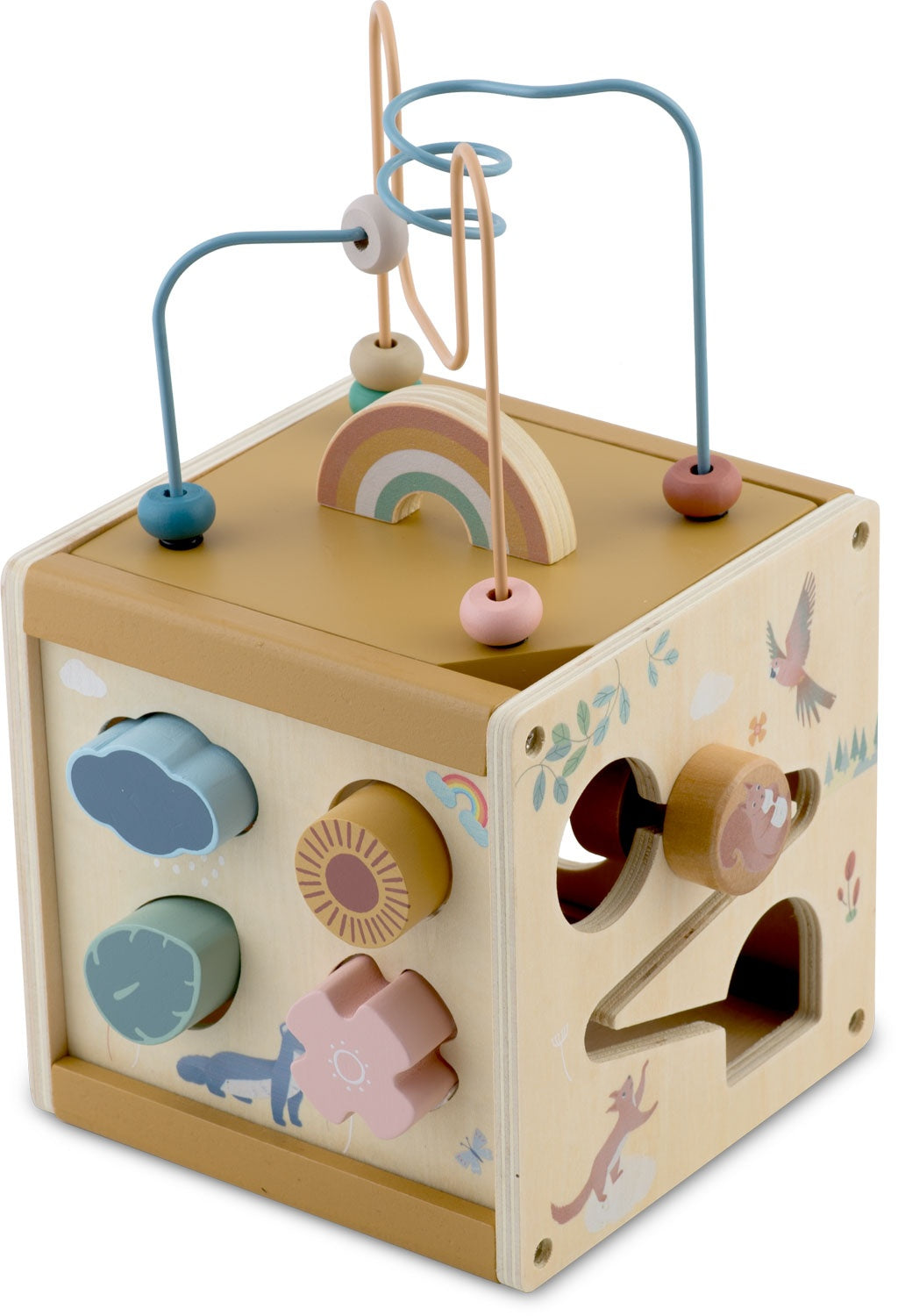 Wooden sensory cube toy NK-861 Nukido