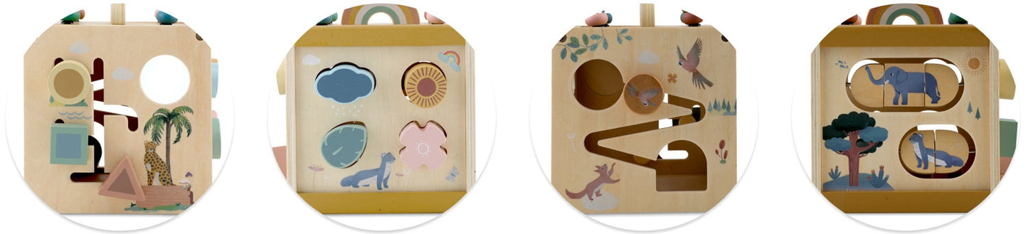 Wooden sensory cube toy NK-861 Nukido