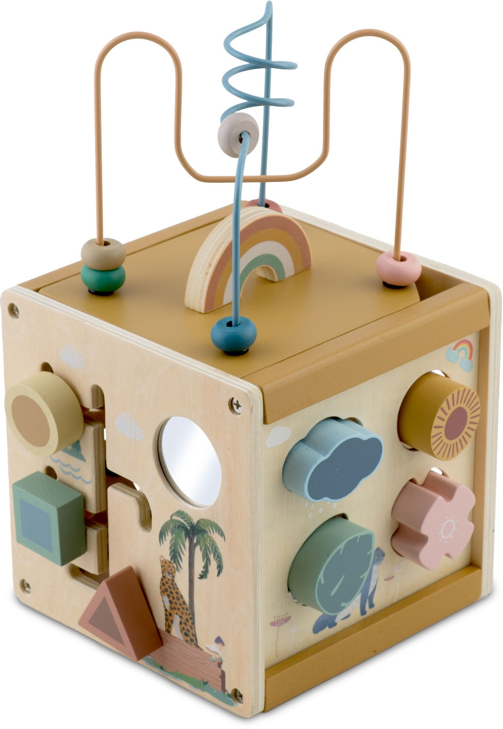 Wooden sensory cube toy NK-861 Nukido